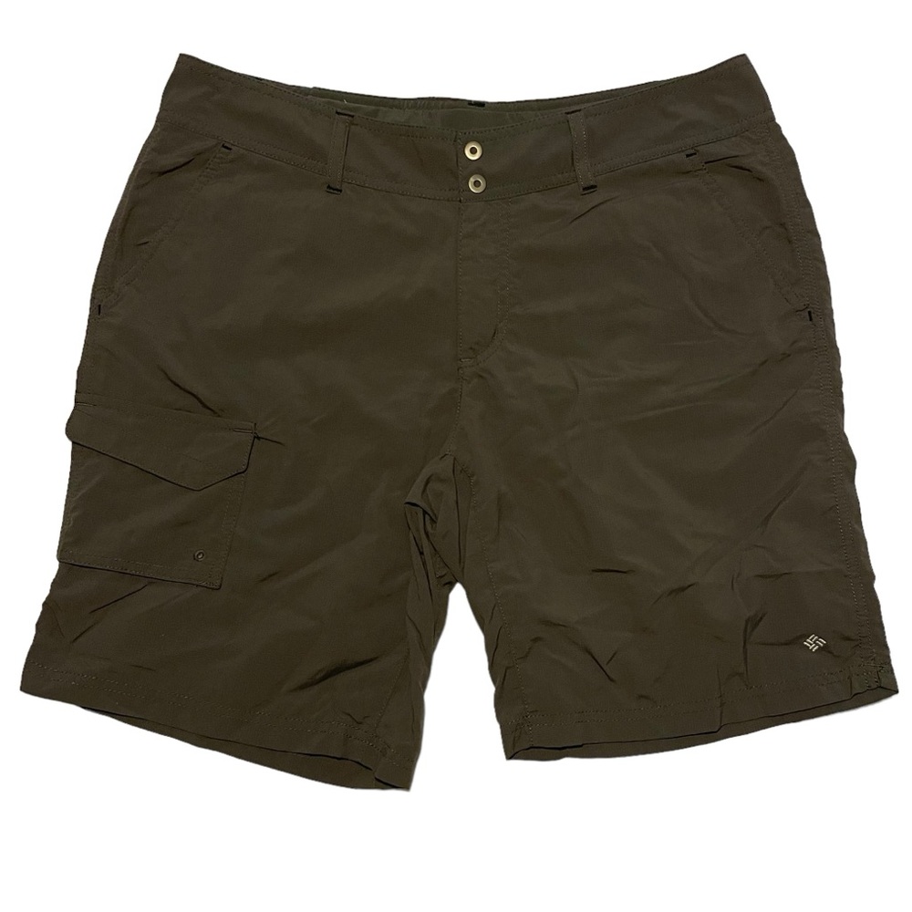 Columbia Dark Gray Hiking Shorts Size 10 Omni Shade Sun Protection